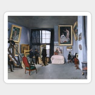 Bazille's Studio by Frederic Bazille Magnet